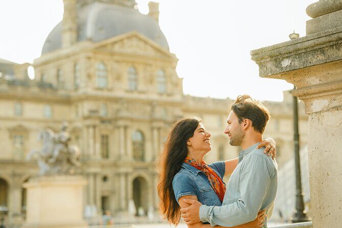 Private Photo Shoot at the Louvre - River Seine walk: turning movement into real portraits
